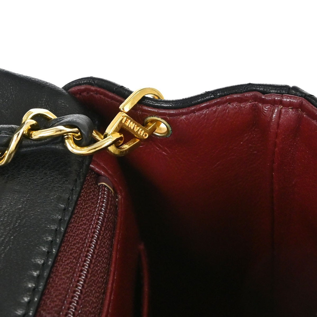 Chanel Classic Square Flap 20 in Pelle di Agnello Nera Vintage