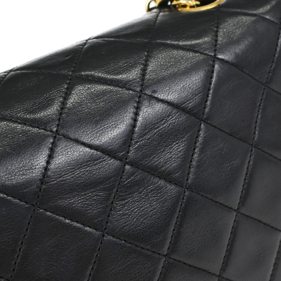 Chanel Classic Square Flap 20 in Pelle di Agnello Nera Vintage