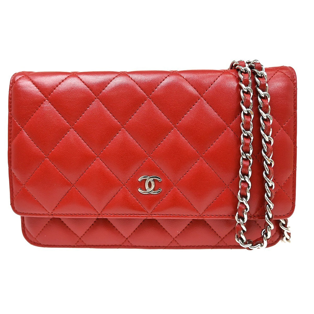 Chanel Classic WOC in Pelle di Agnello Rosso Vintage