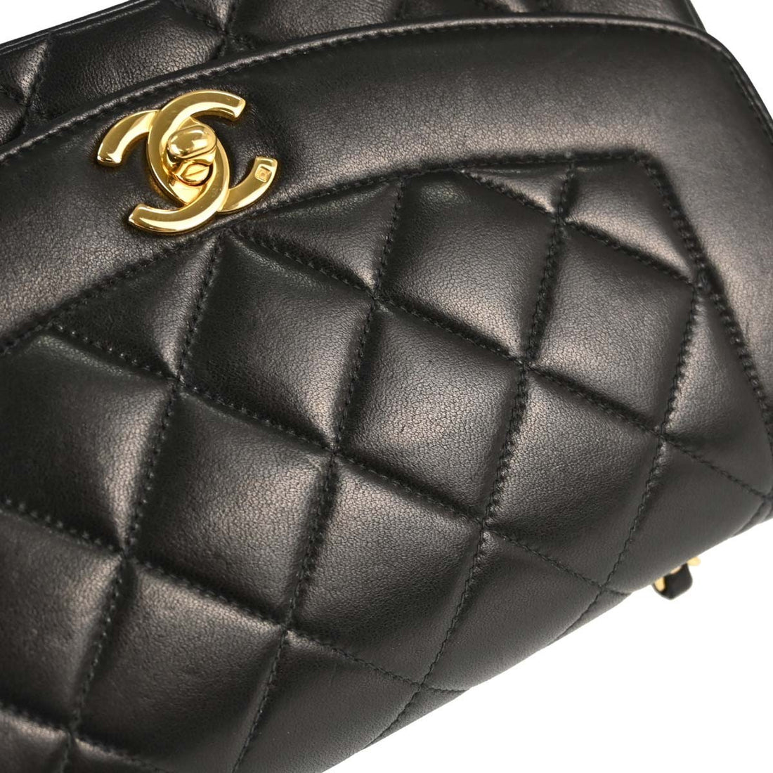 Chanel Diana Small in Pelle di Agnello Nero Vintage