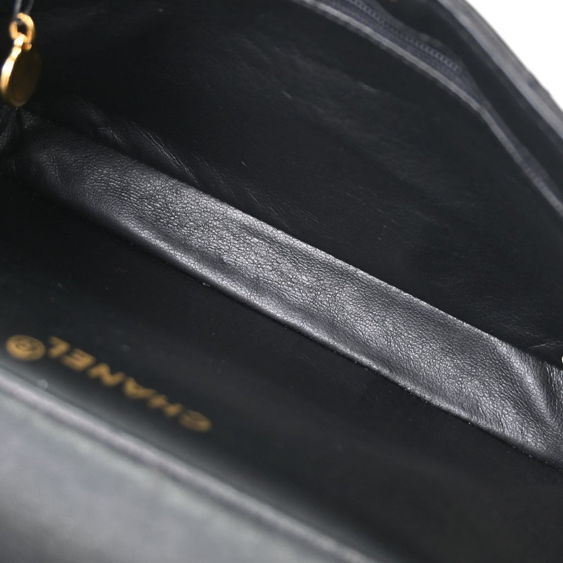 Chanel Black Lambskin Double Sided Flap Small Shoulder Bag Vintage