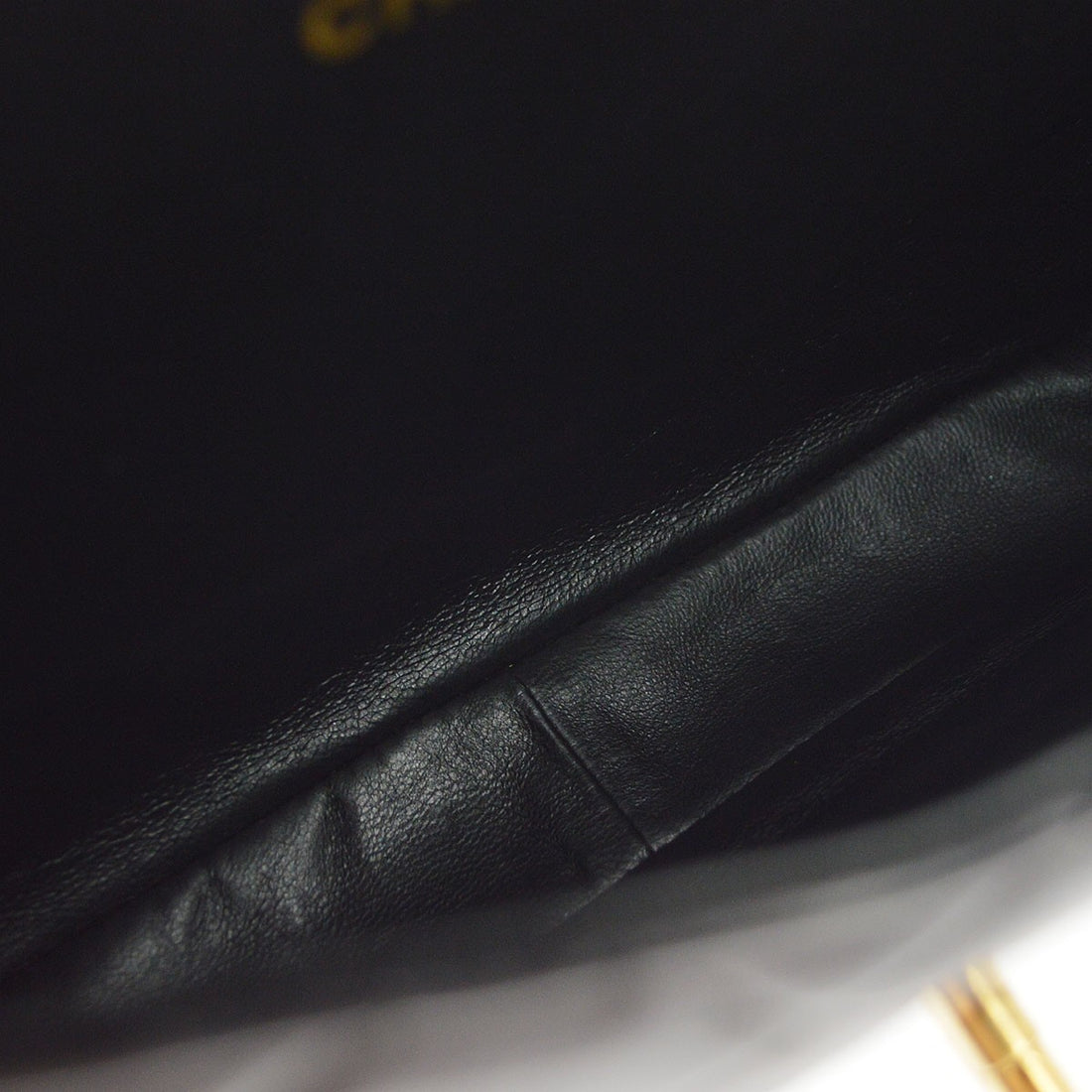 Chanel Black Lambskin Double Sided Flap Handbag Vintage
