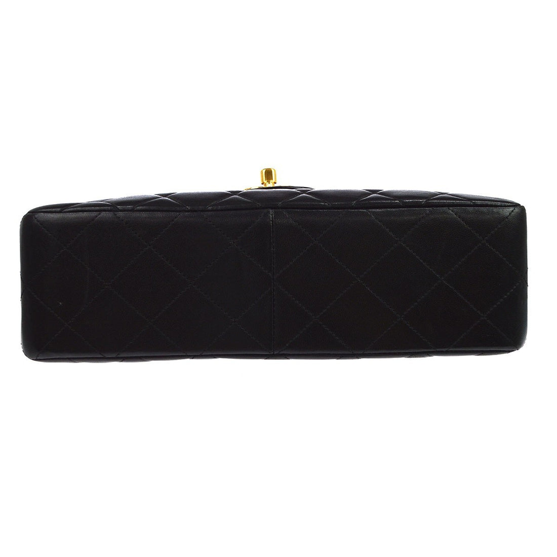Chanel Black Lambskin Double Sided Flap Handbag Vintage