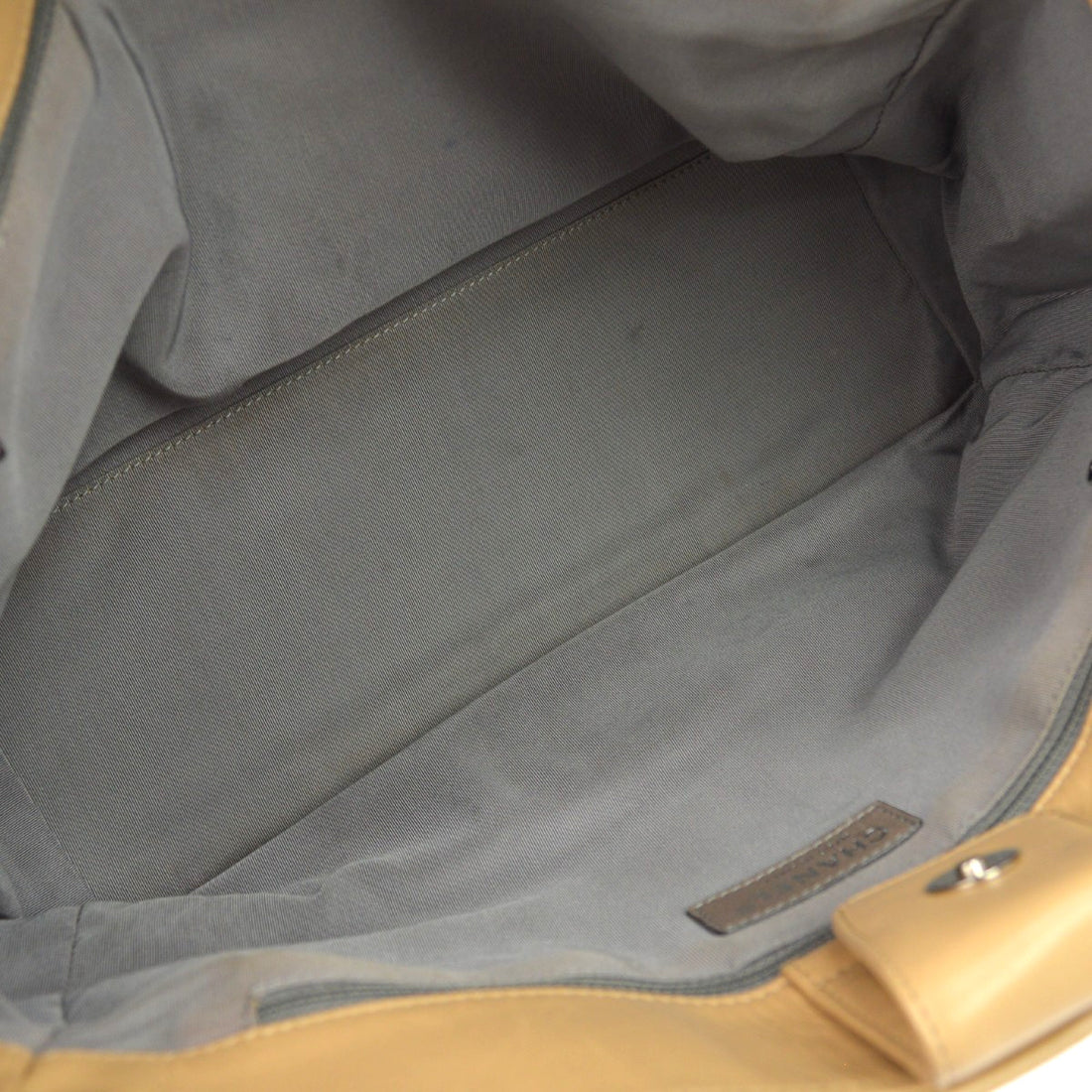 Chanel Executive Cerf Tote in Pelle di Agnello Beige Vintage