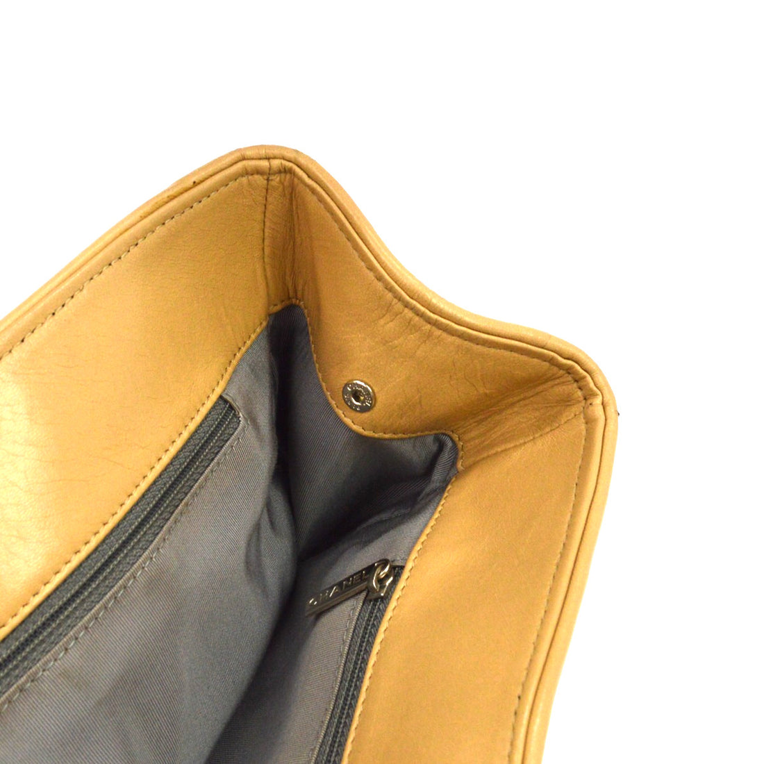 Chanel Executive Cerf Tote in Pelle di Agnello Beige Vintage