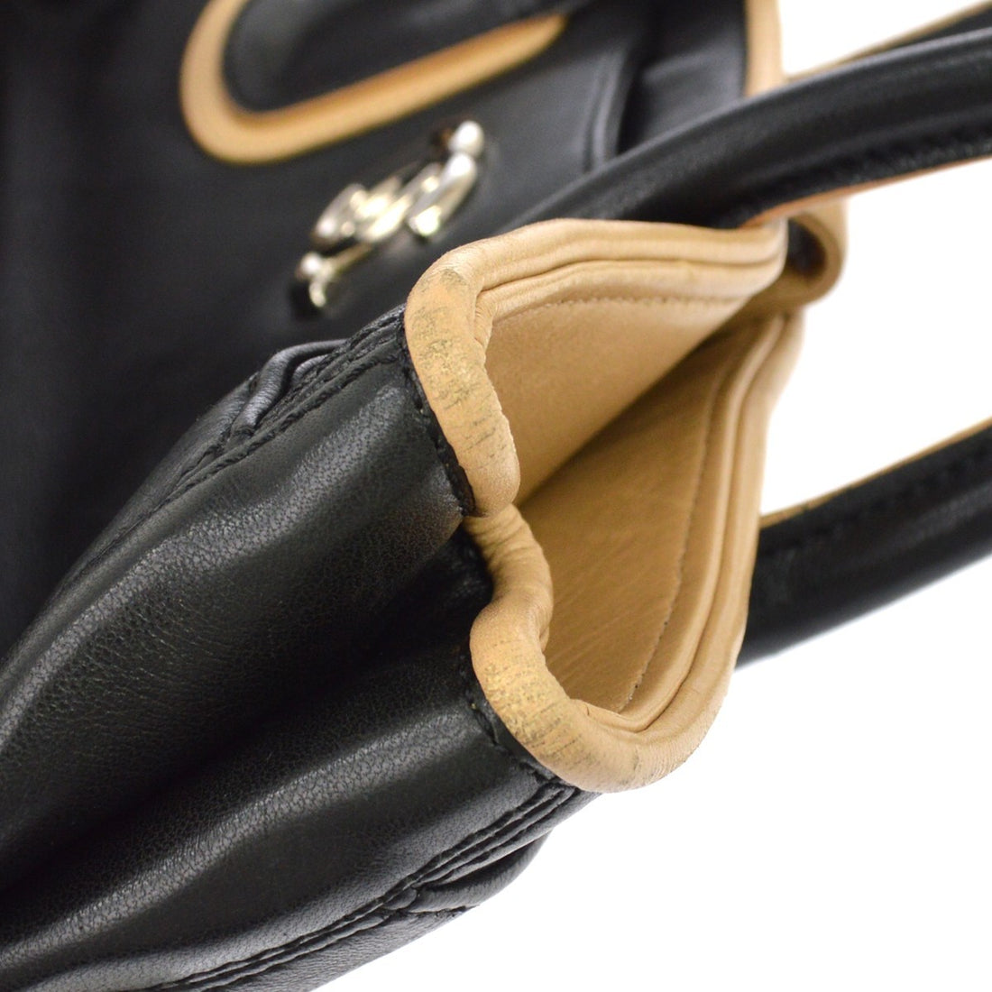 Chanel Executive Cerf Tote in Pelle di Agnello Beige Vintage