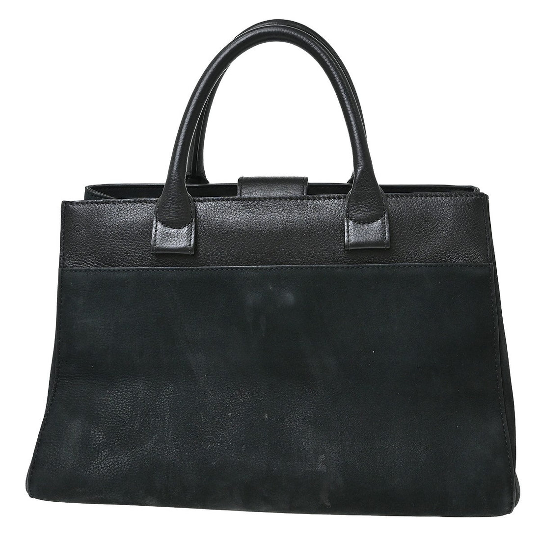 Chanel Executive Cerf Tote in Pelle di Vitello e Camoscio Nero Vintage