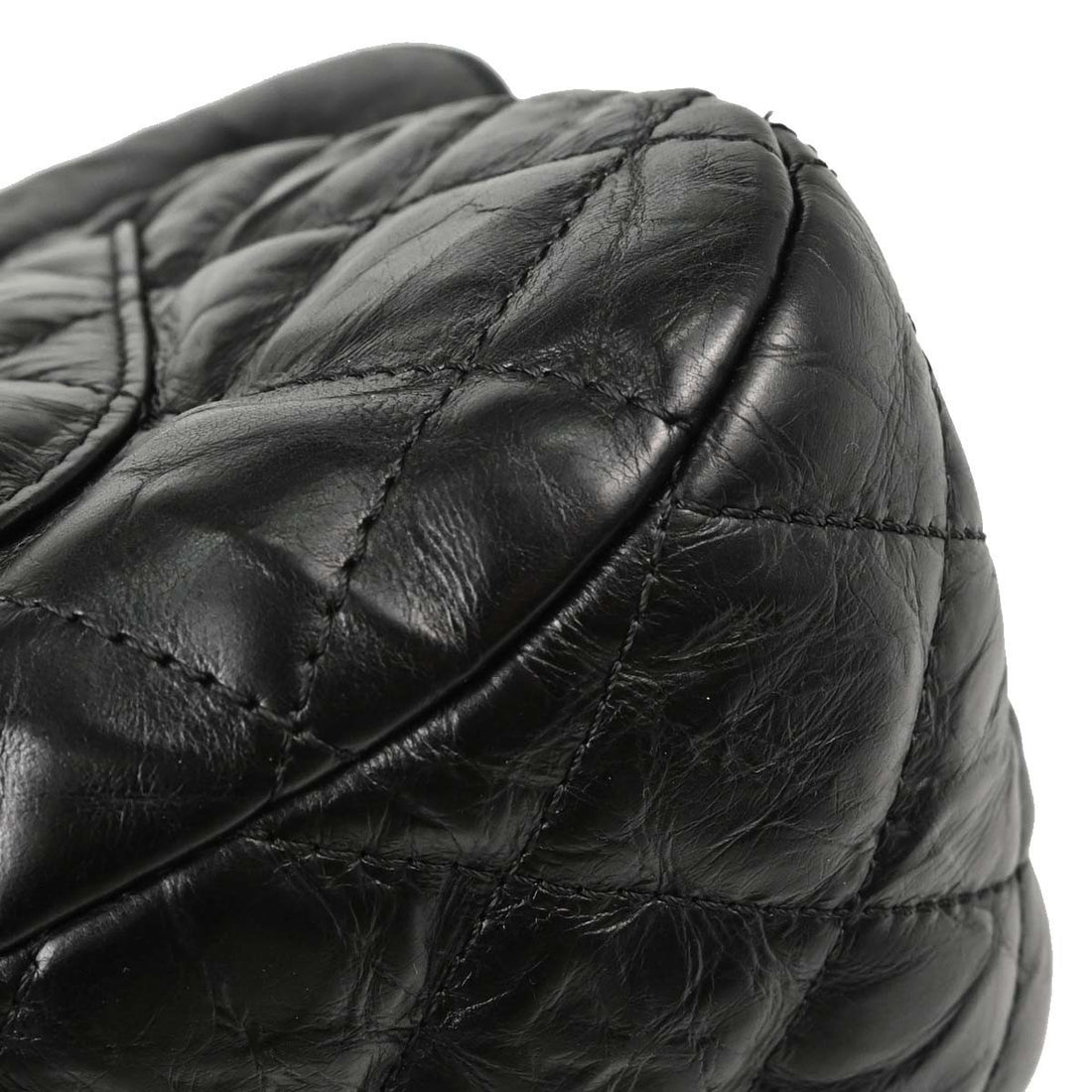Chanel Frame Bag in Pelle di Vitello Nera Vintage