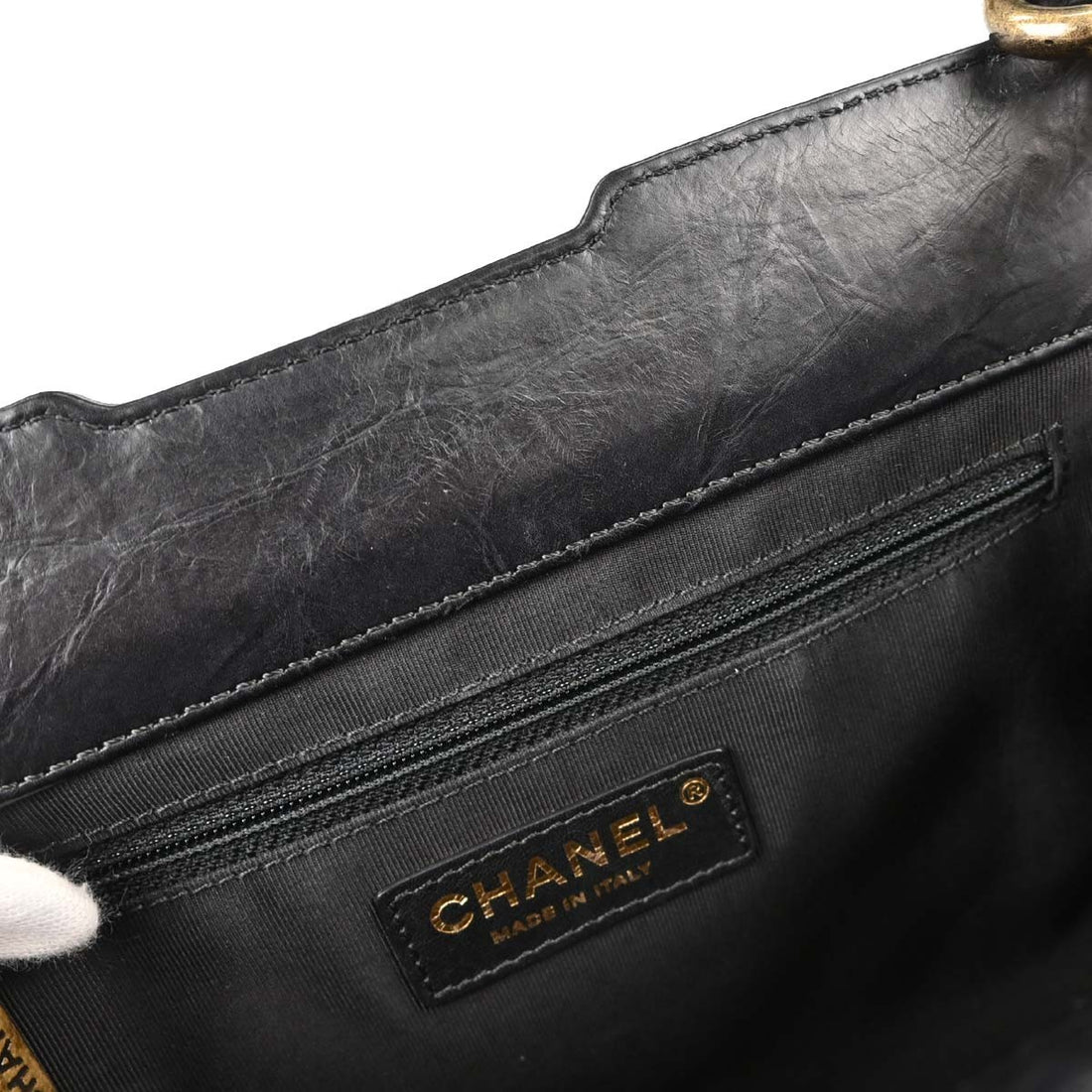 Chanel Frame Bag in Pelle di Vitello Nera Vintage