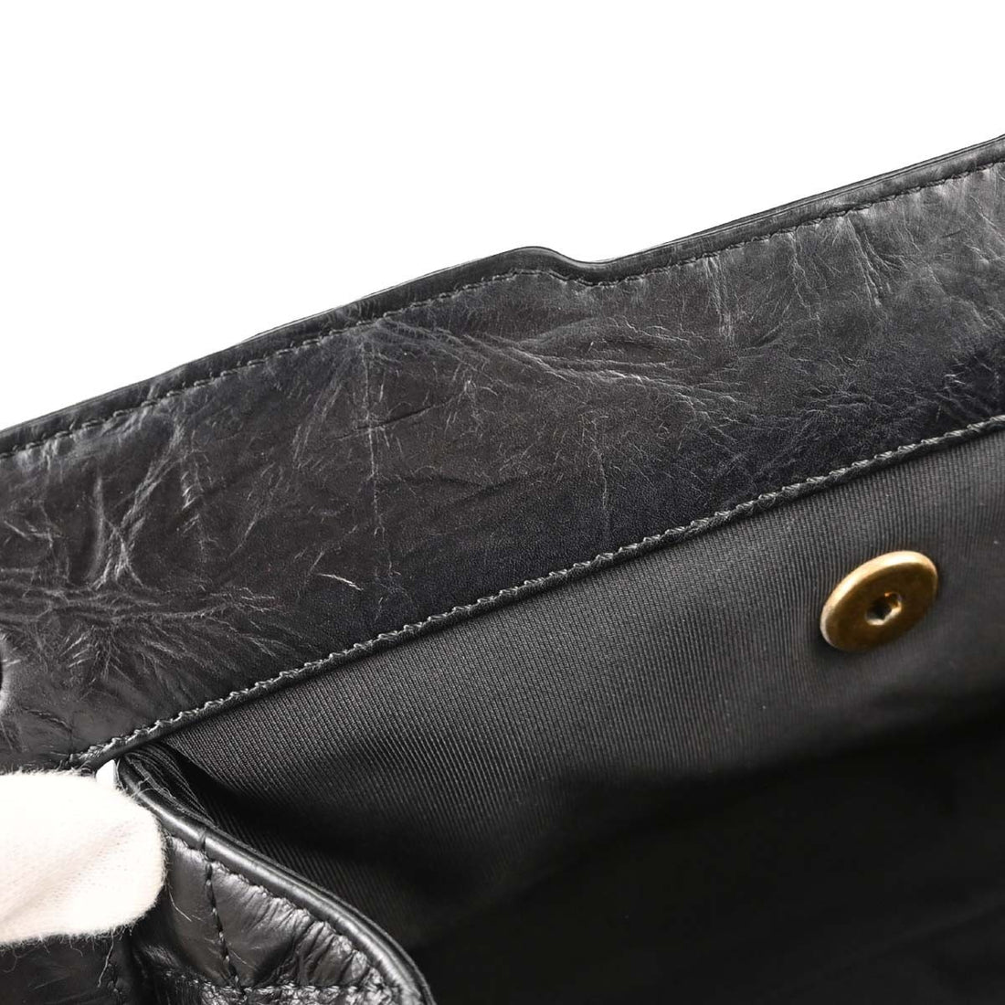 Chanel Frame Bag in Pelle di Vitello Nera Vintage