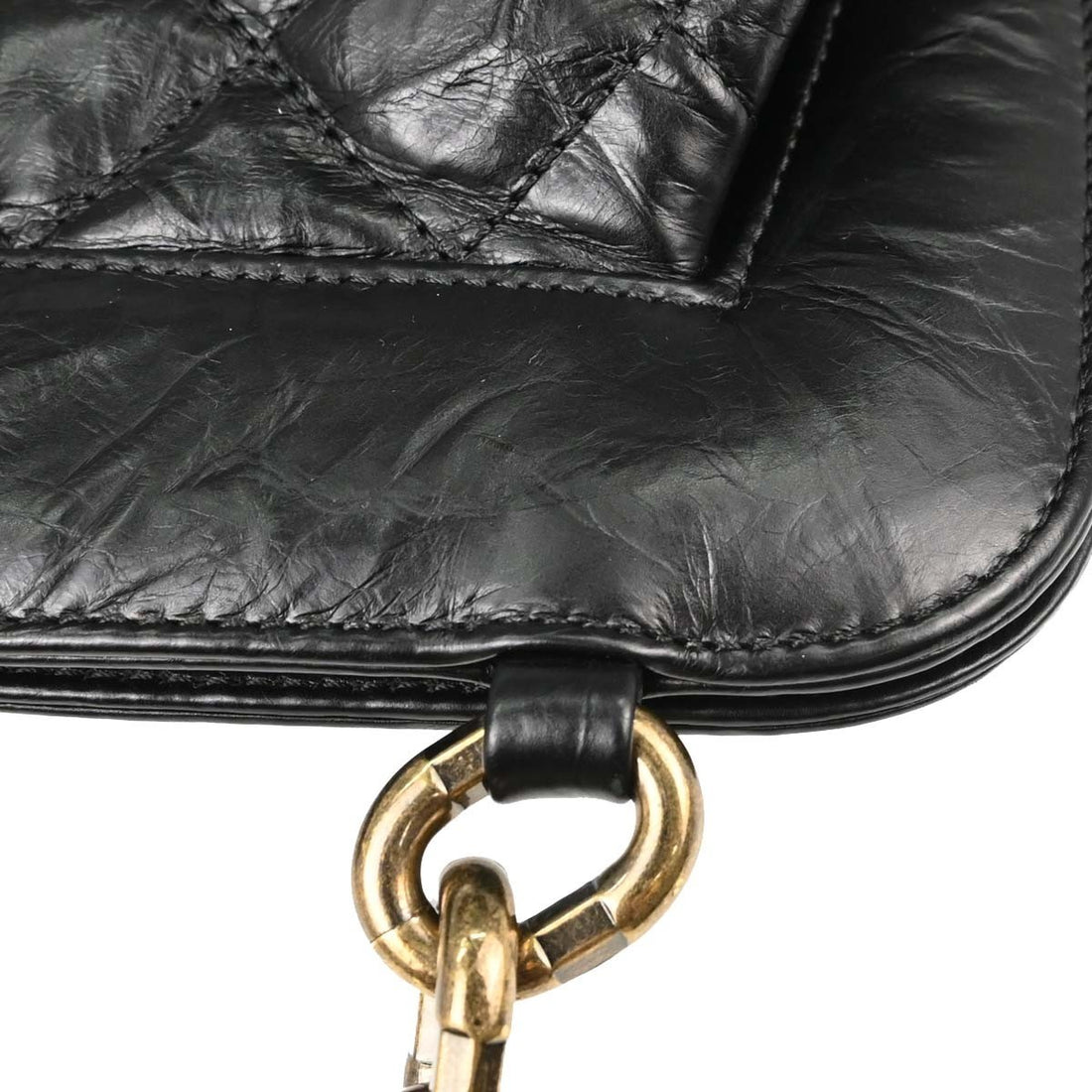 Chanel Frame Bag in Pelle di Vitello Nera Vintage