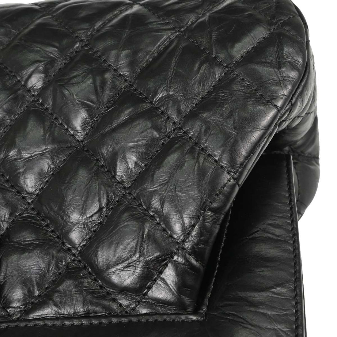 Chanel Frame Bag in Pelle di Vitello Nera Vintage