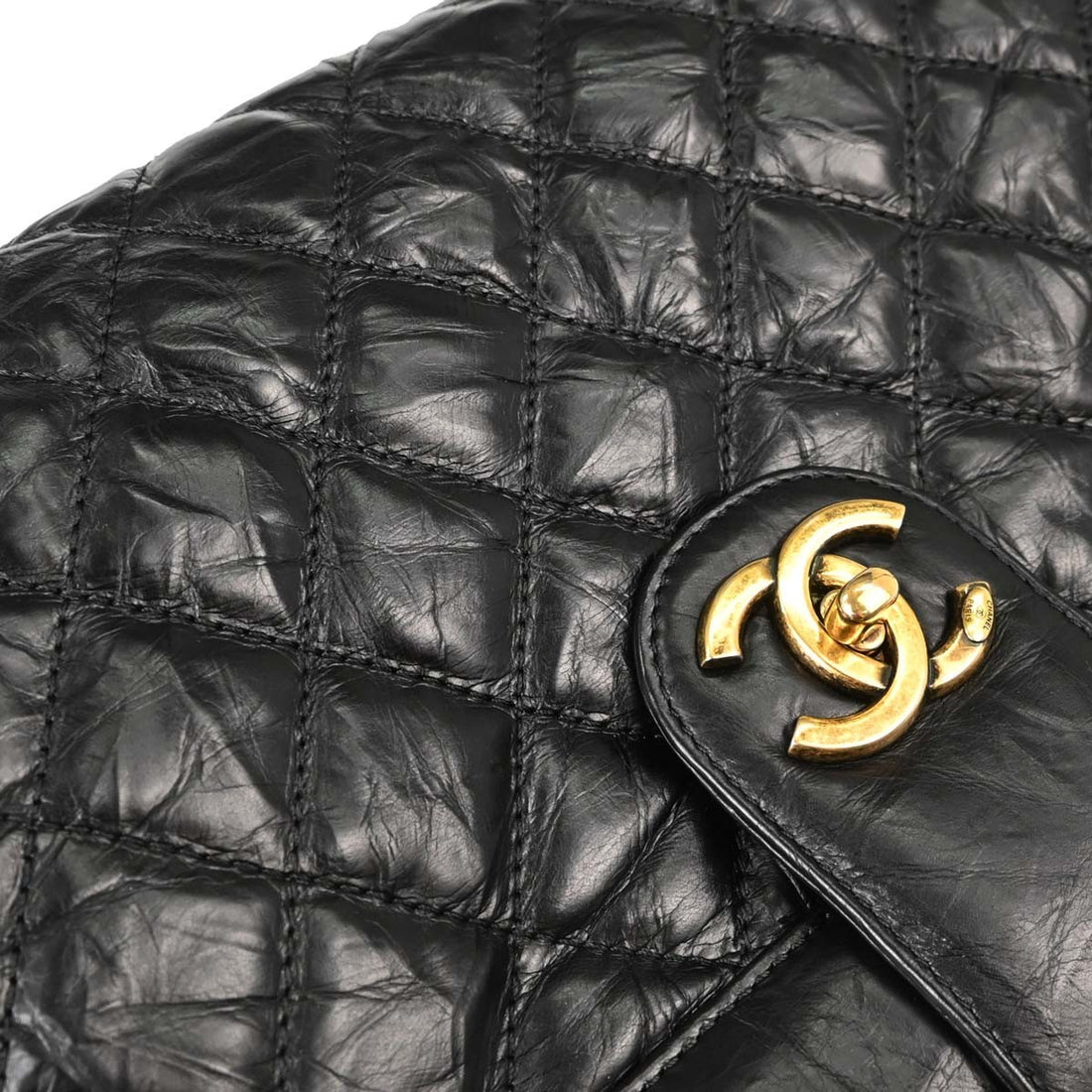 Chanel Frame Bag in Pelle di Vitello Nera Vintage