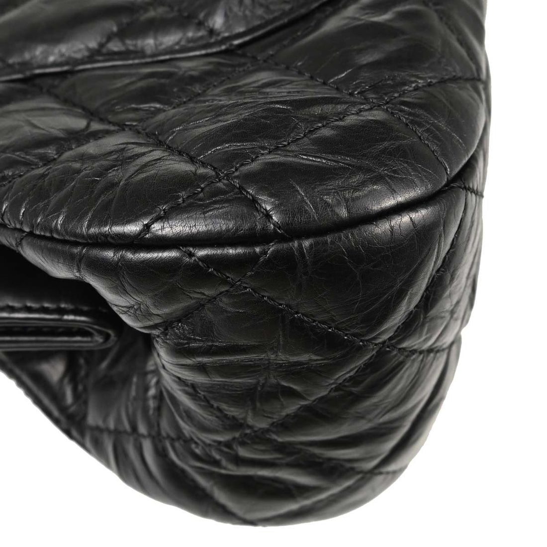 Chanel Frame Bag in Pelle di Vitello Nera Vintage