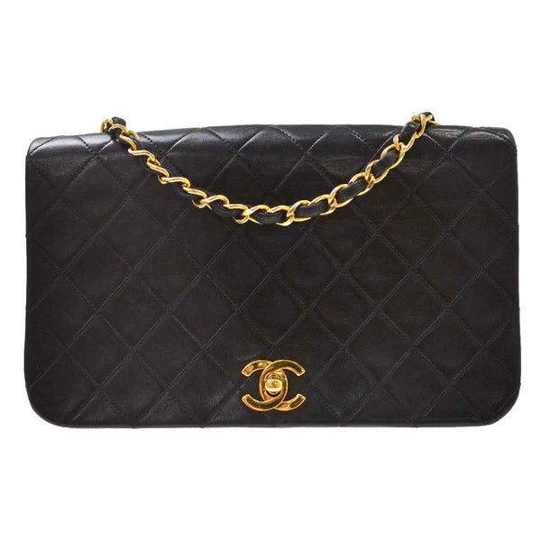 Chanel Full Flap Small in Pelle di Agnello Nero Vintage