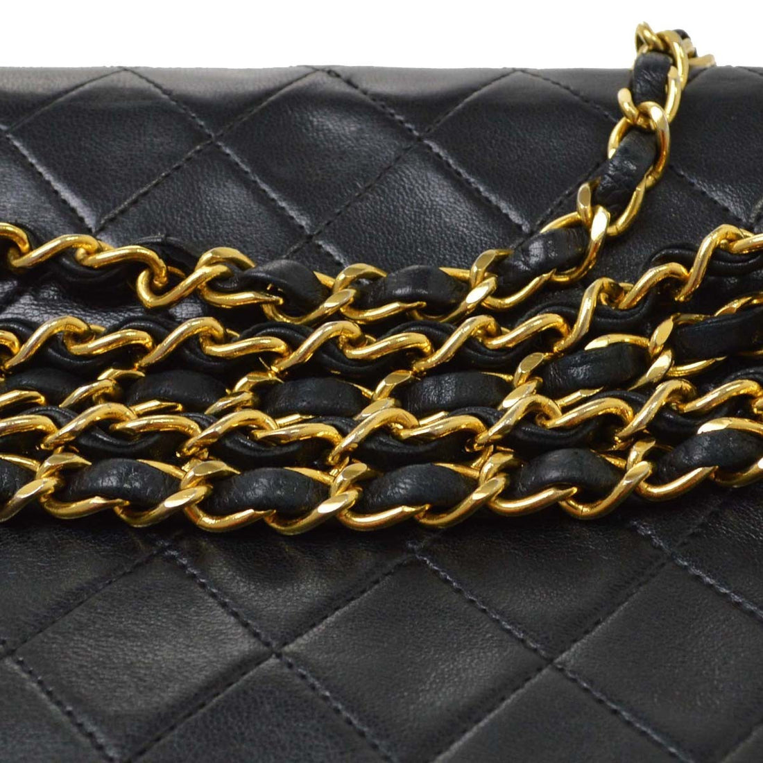 Chanel Full Flap Small in Pelle di Agnello Nero Vintage