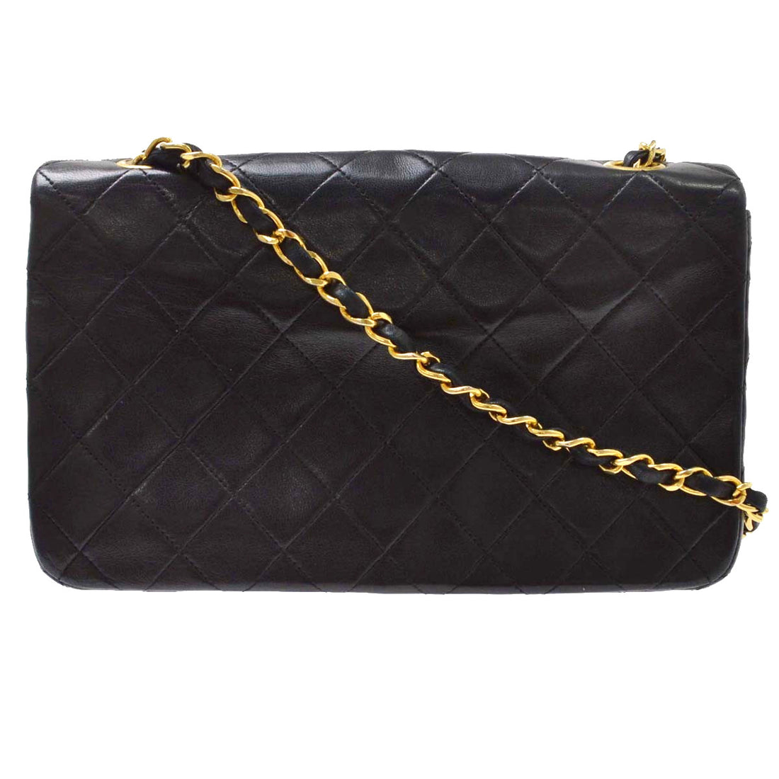 Chanel Full Flap Small in Pelle di Agnello Nero Vintage