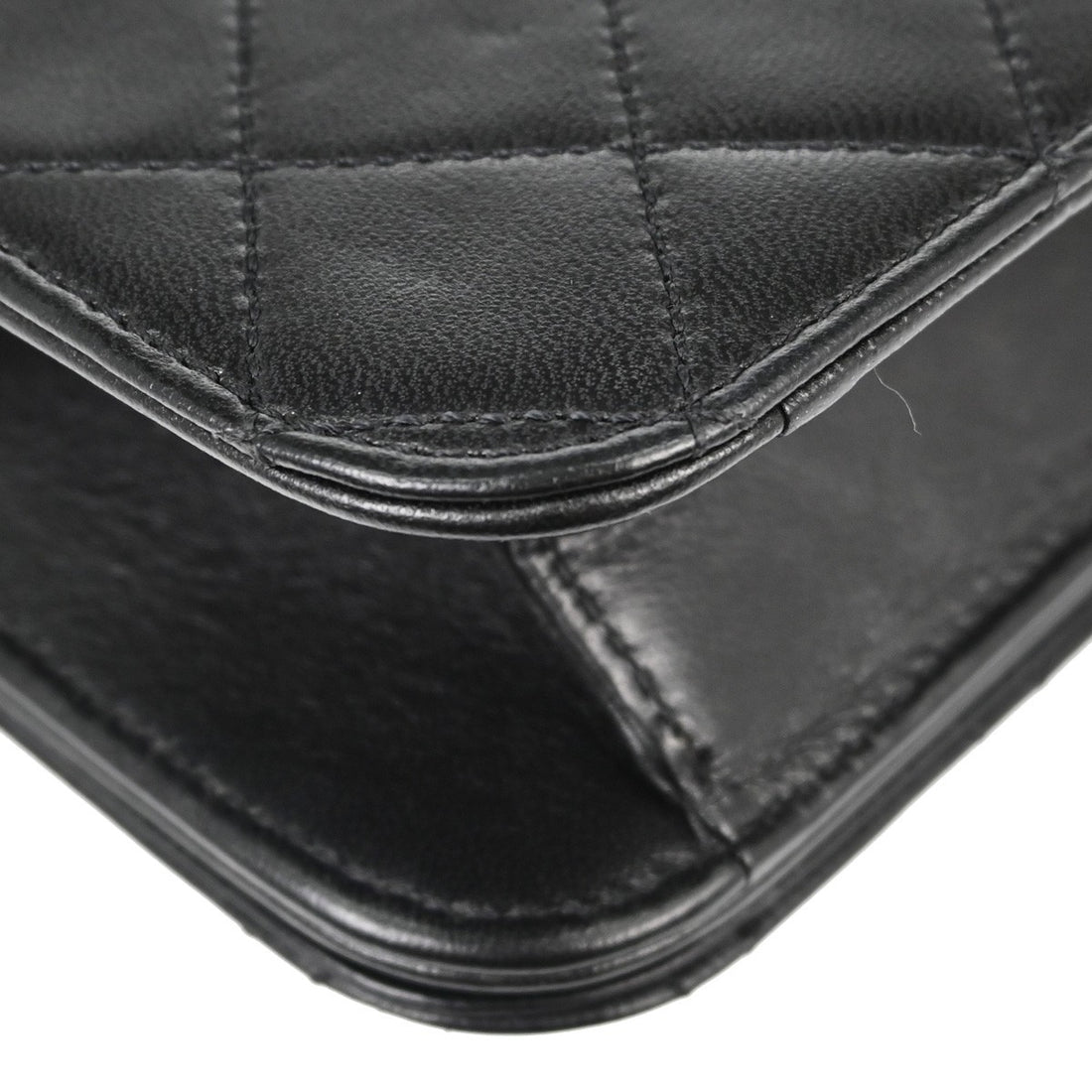 Chanel Full Flap Small Pushlock in Pelle di Agnello Nero Vintage