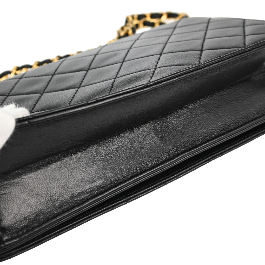 Chanel Full Flap Small Pushlock in Pelle di Agnello Nero Vintage
