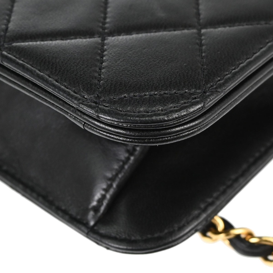 Chanel Full Flap Small Pushlock in Pelle di Agnello Nero Vintage