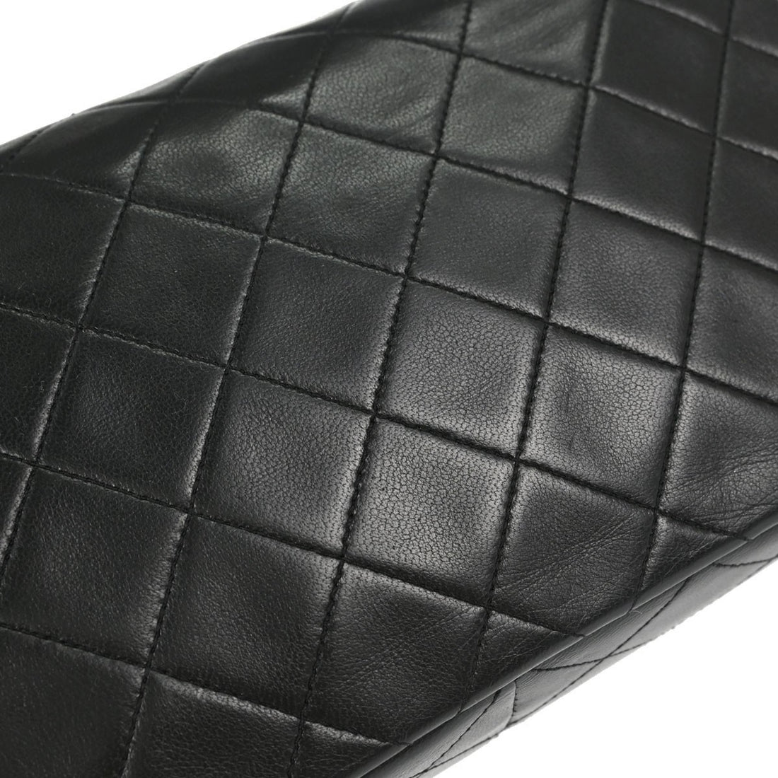 Chanel Full Flap Small Turnlock in Pelle di Agnello Nero Vintage