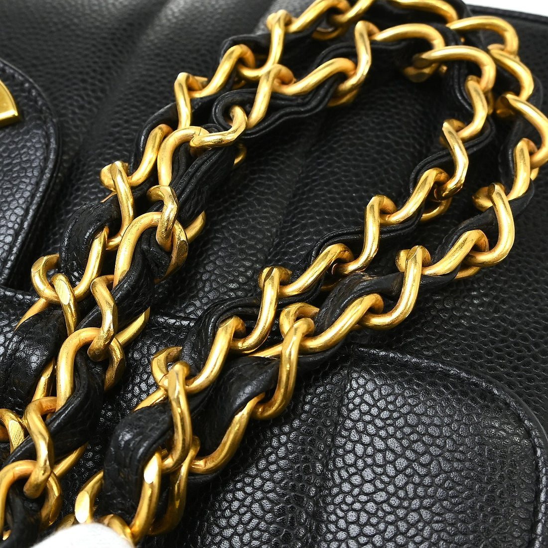 Chanel Jumbo Classic Flap Mademoiselle in Pelle di Vitello Nera Vintage