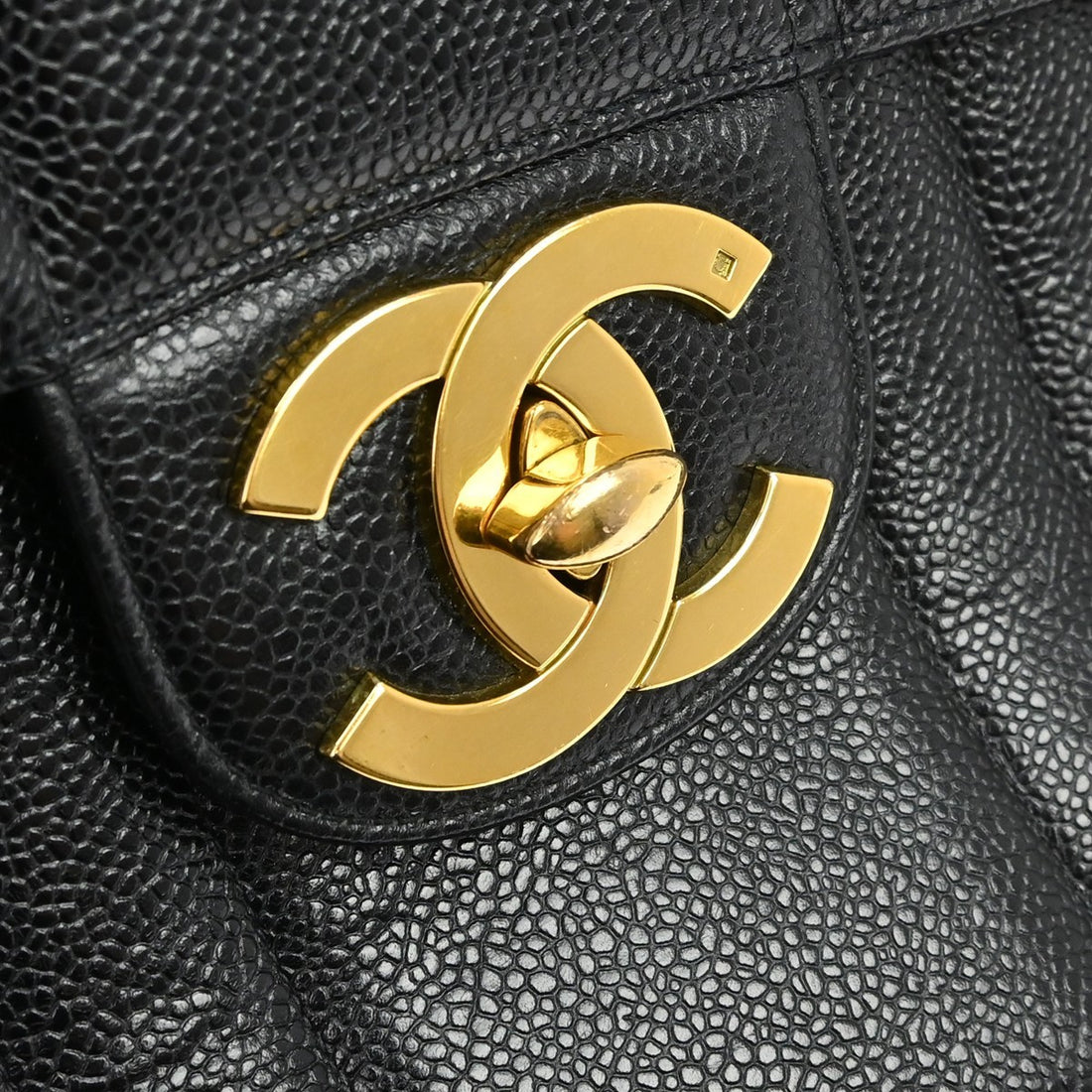 Chanel Mademoiselle Jumbo in Pelle di Vitello Nero Vintage