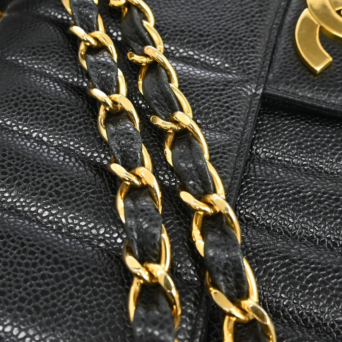 Chanel Mademoiselle Jumbo in Pelle di Vitello Nero Vintage