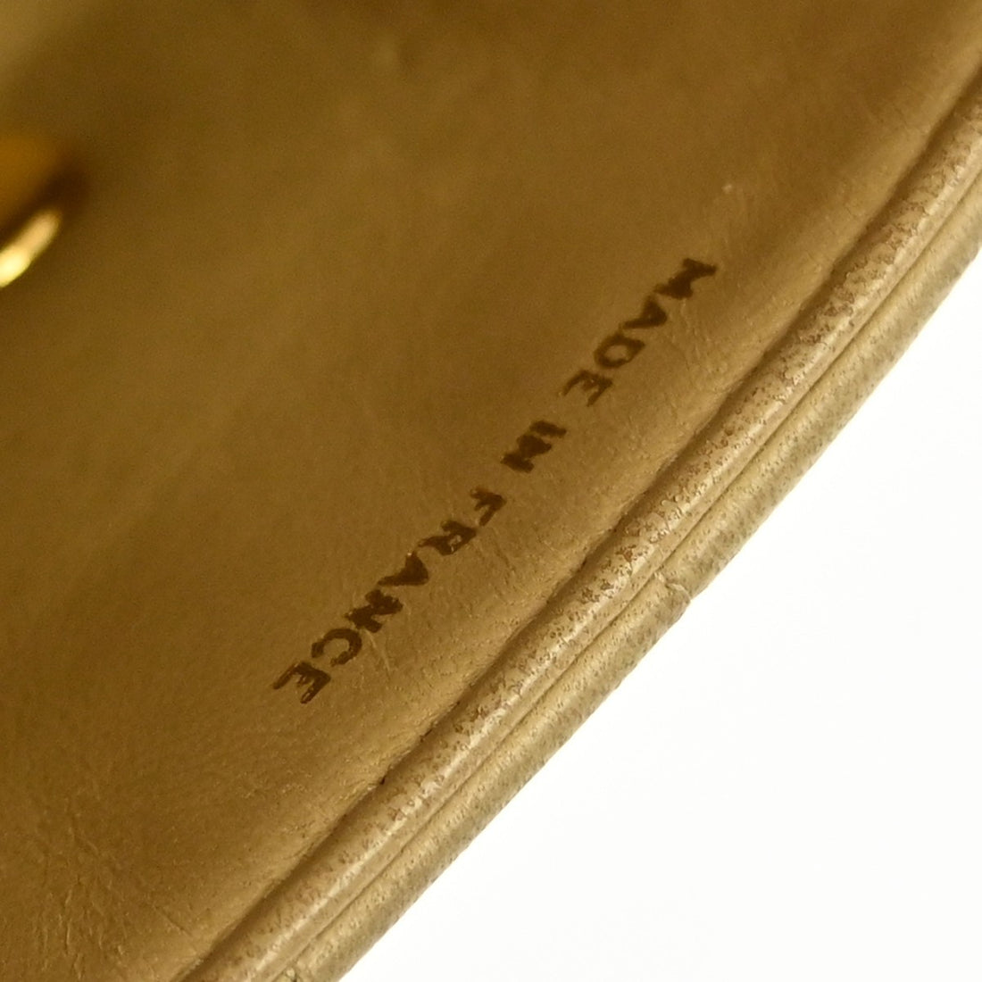 Chanel Mademoiselle Vertical Flap in Pelle di Agnello Beige Vintage