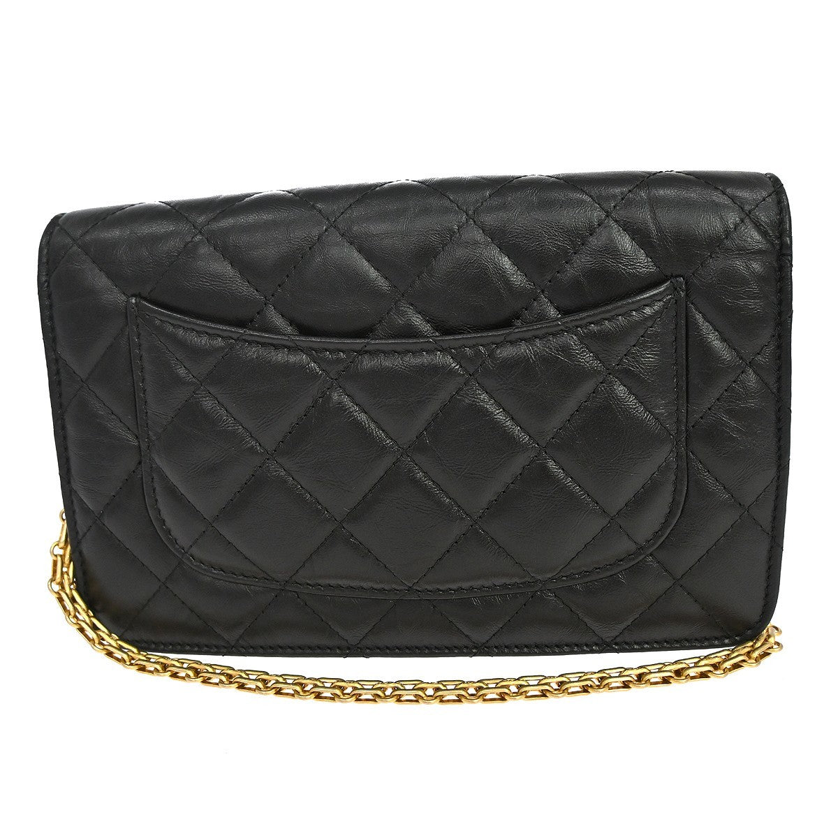 Chanel Mademoiselle Wallet on Chain in Pelle di Agnello Nera Vintage – foto 2