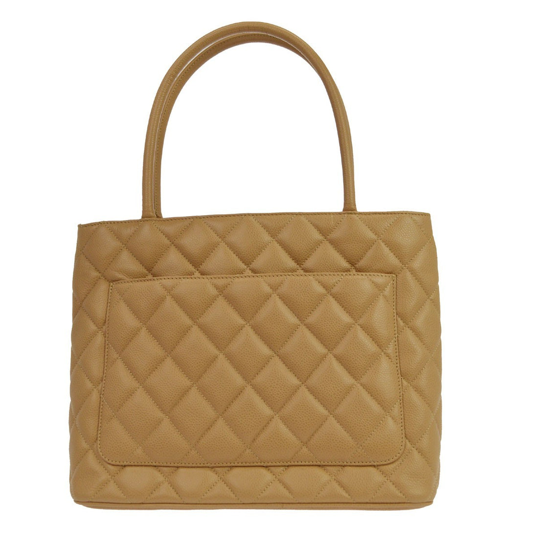 Chanel Medallion Tote in Pelle Caviar Beige Vintage