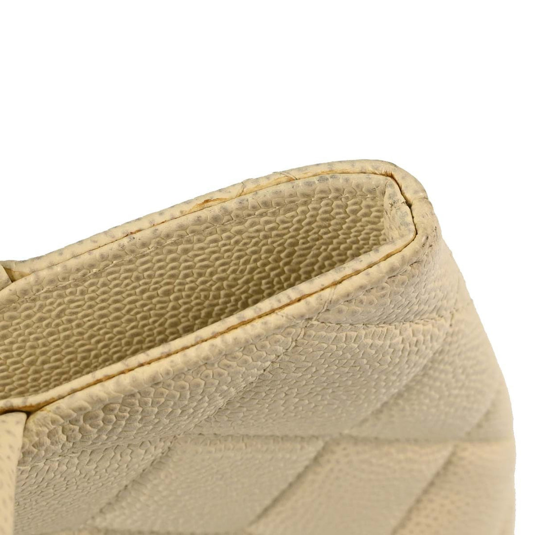 Chanel Medallion Tote in Pelle Caviar Bianco Vintage