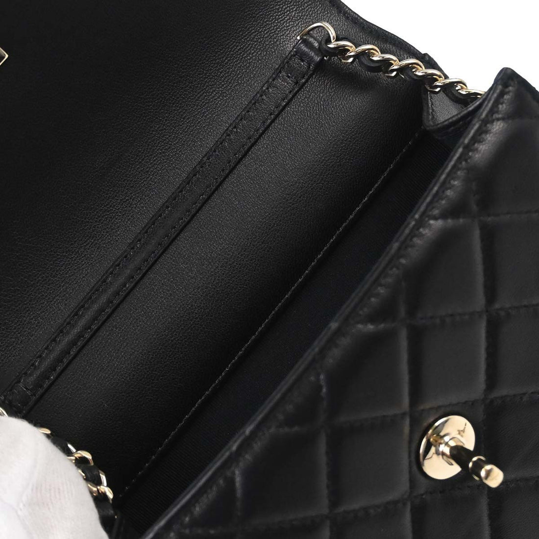 Chanel Mini Coco Handle in Pelle di Agnello Nera Vintage