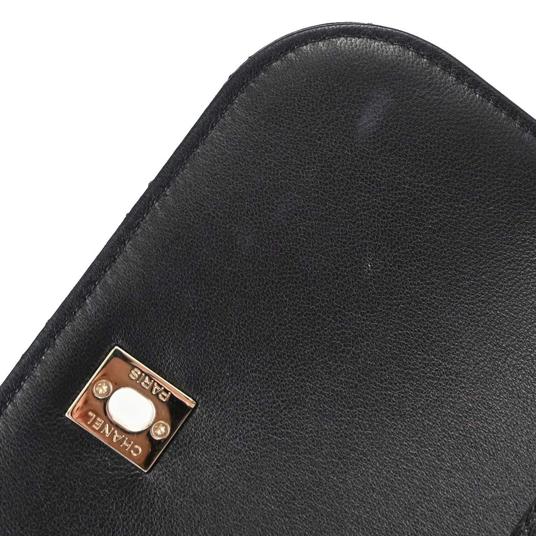 Chanel Mini Coco Handle in Pelle di Agnello Nera Vintage