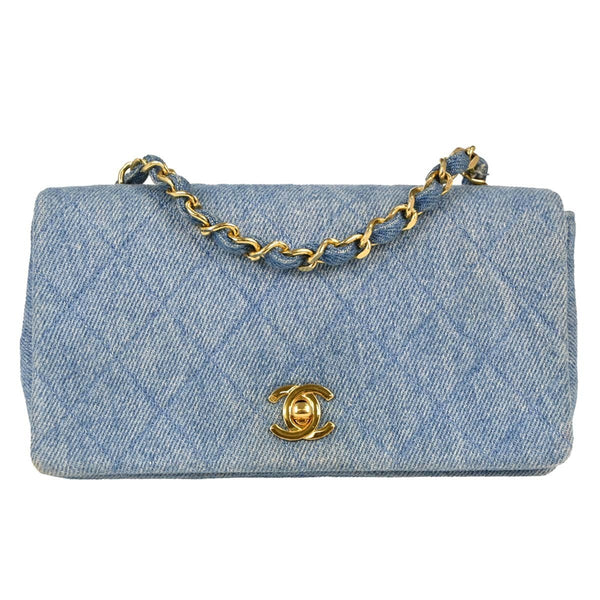 Chanel Mini Full Flap in Denim Blu Vintage