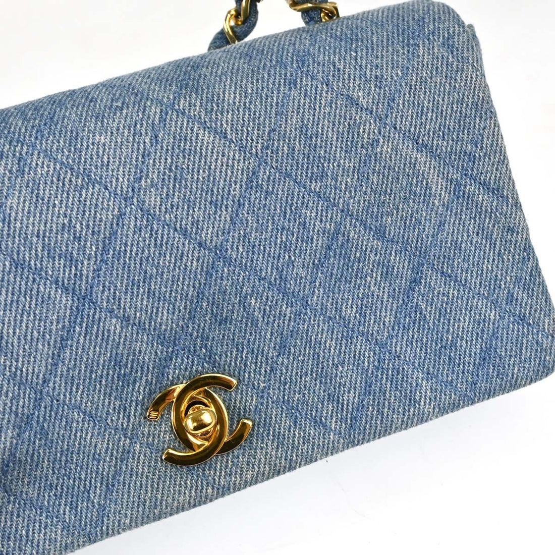 Chanel Mini Full Flap in Denim Blu Vintage