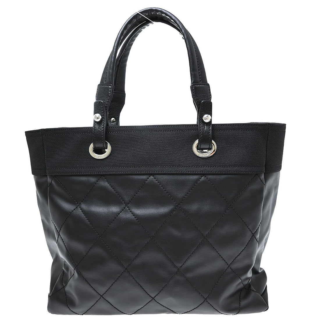 Chanel Paris-Biarritz MM in Tela Spalmata Nero Vintage