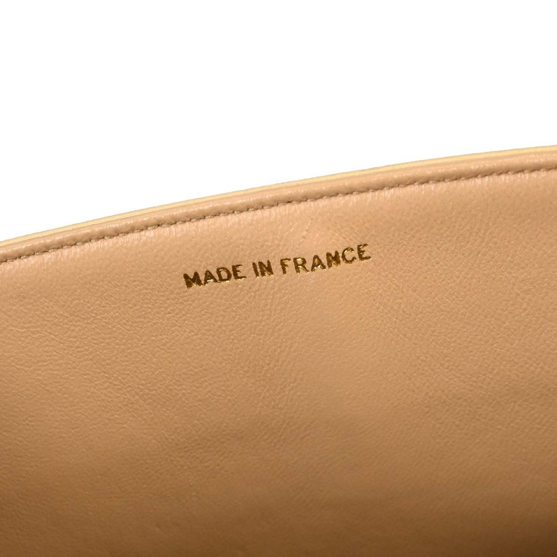 Chanel Paris Flap in Pelle di Agnello Beige Vintage