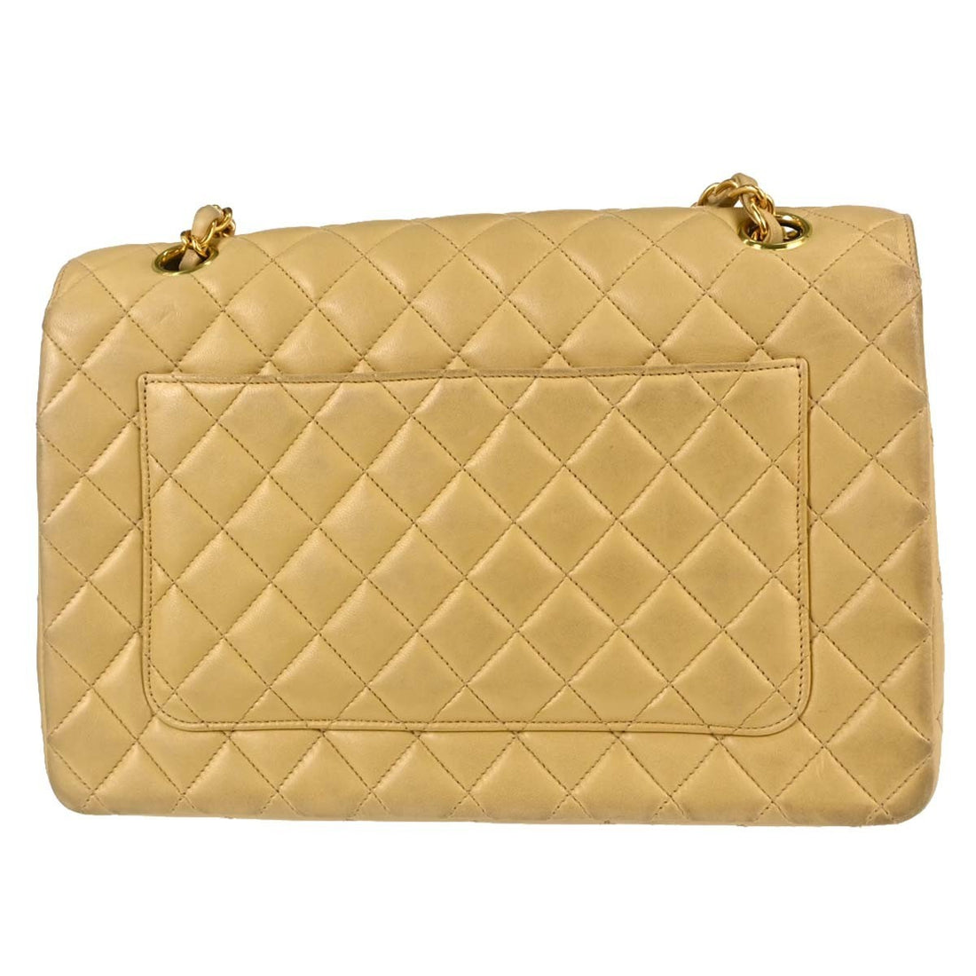 Chanel Paris Flap in Pelle di Agnello Beige Vintage