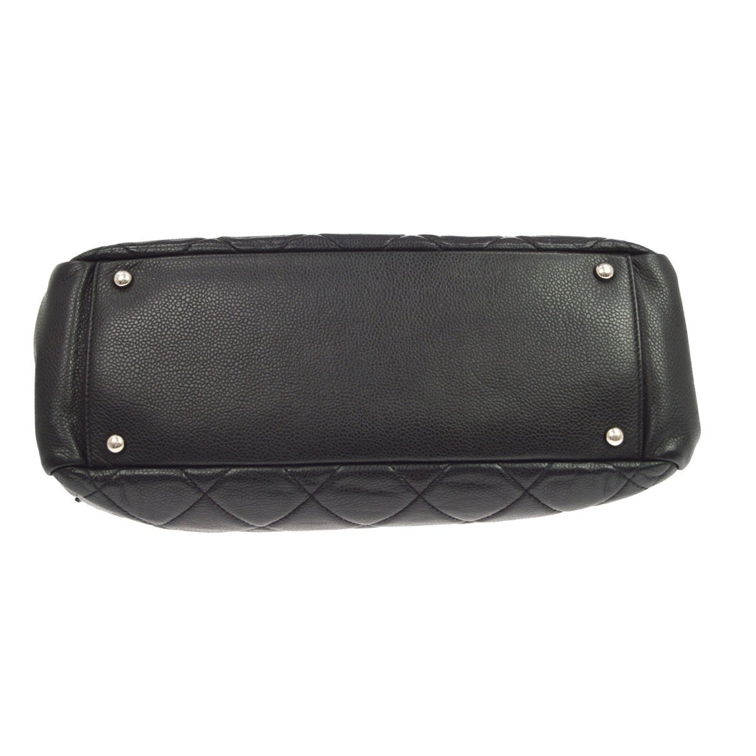 Chanel Petite Shopping Tote in Pelle di Vitello Nero Vintage