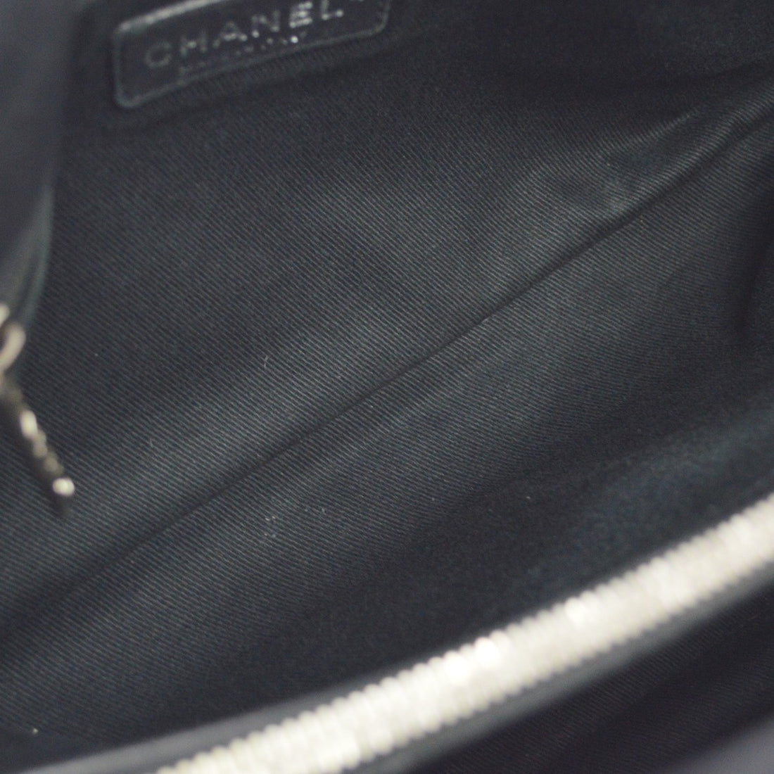 Chanel Petite Shopping Tote in Pelle di Vitello Nero Vintage