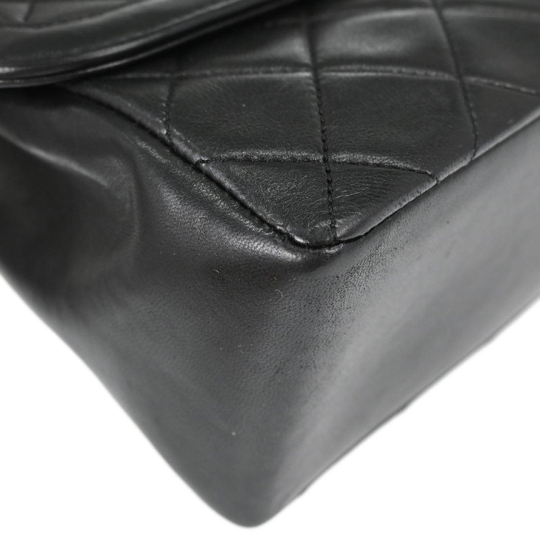 Chanel Single Flap in Pelle di Agnello Nero Vintage