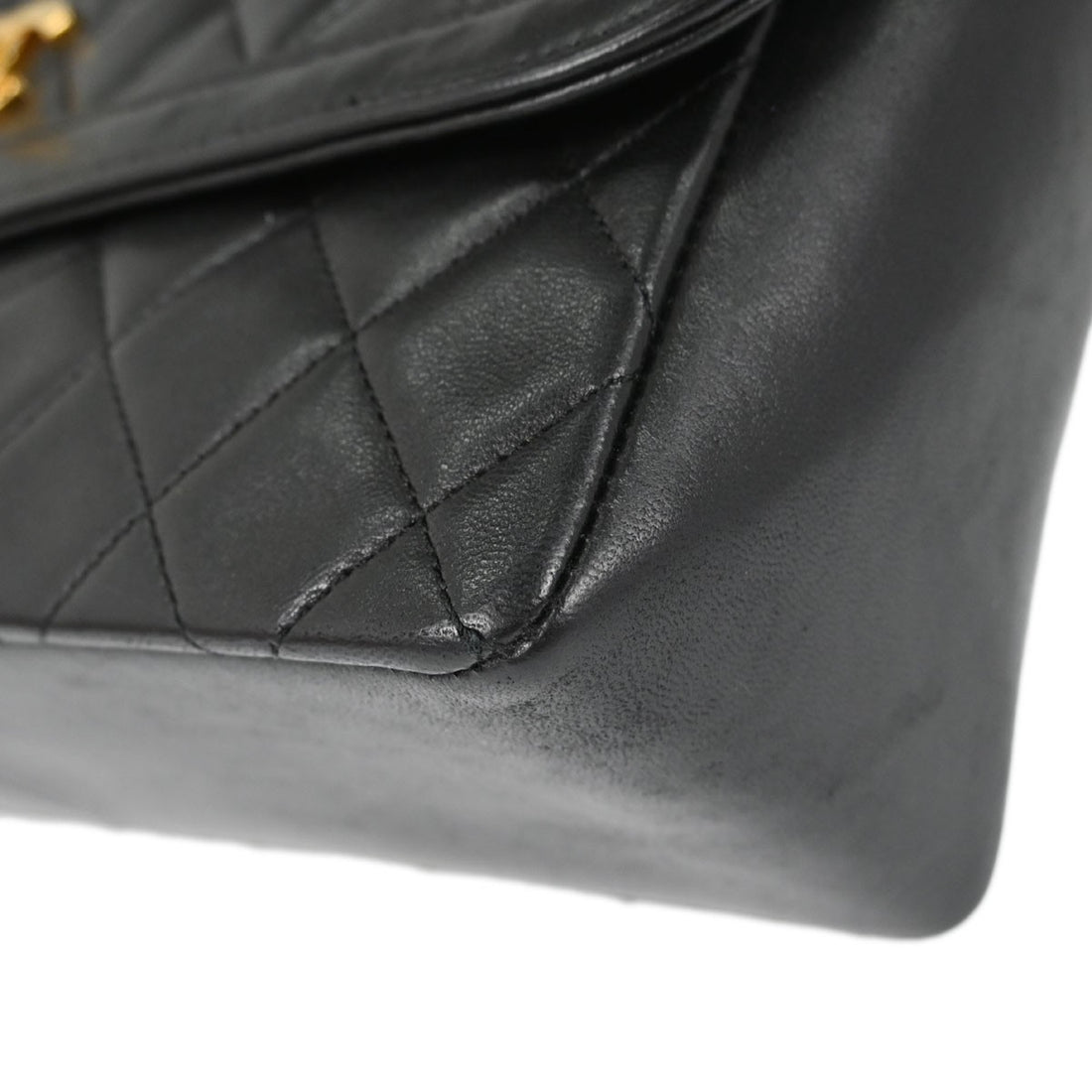 Chanel Single Flap in Pelle di Agnello Nero Vintage
