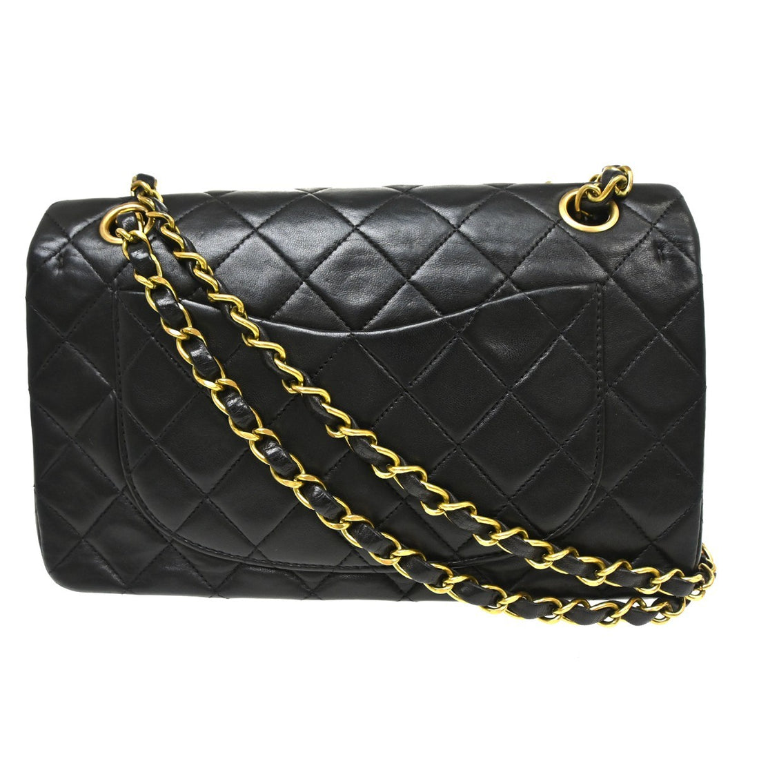 Chanel Small Classic Double Flap in Pelle di Agnello Nero Vintage