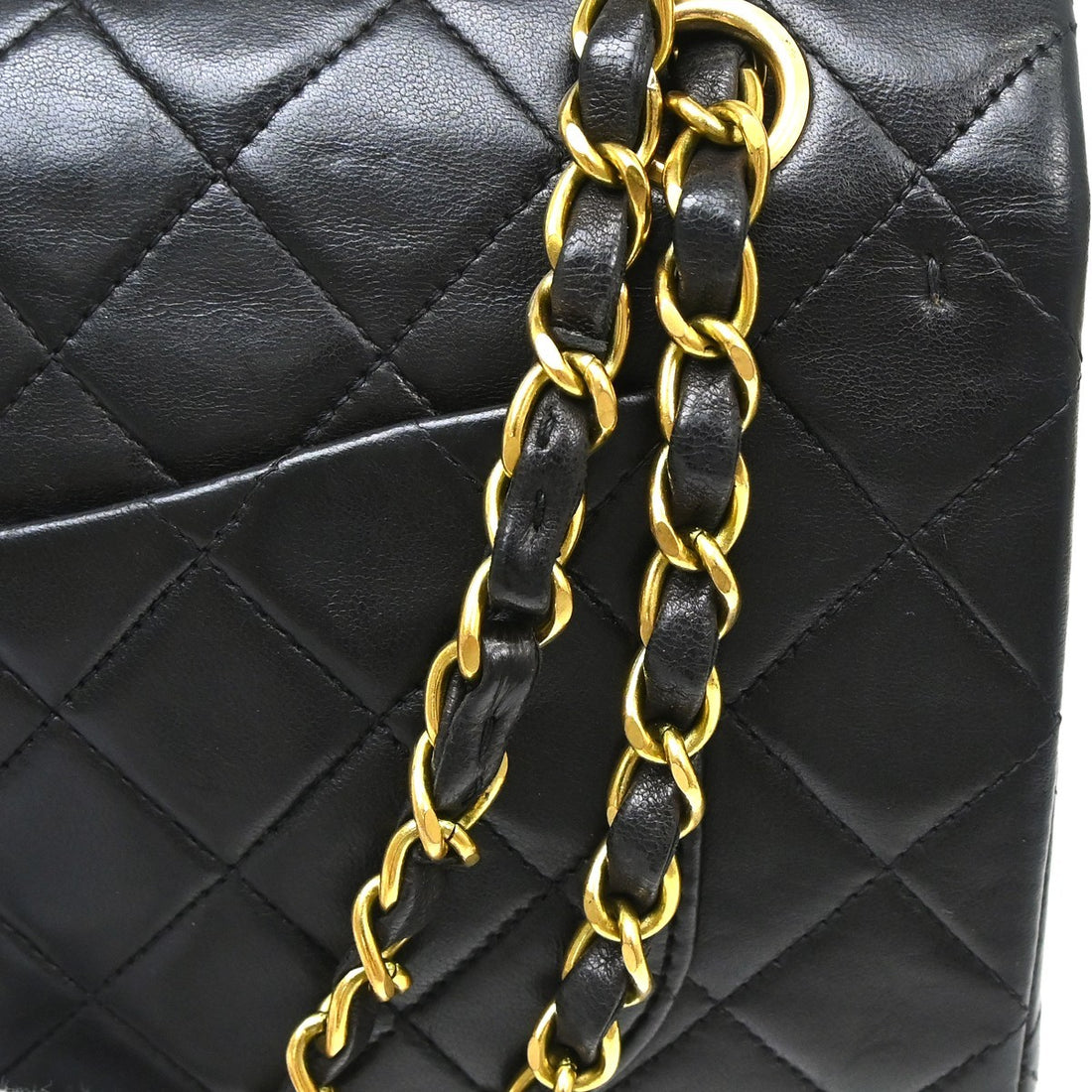 Chanel Small Classic Double Flap in Pelle di Agnello Nero Vintage