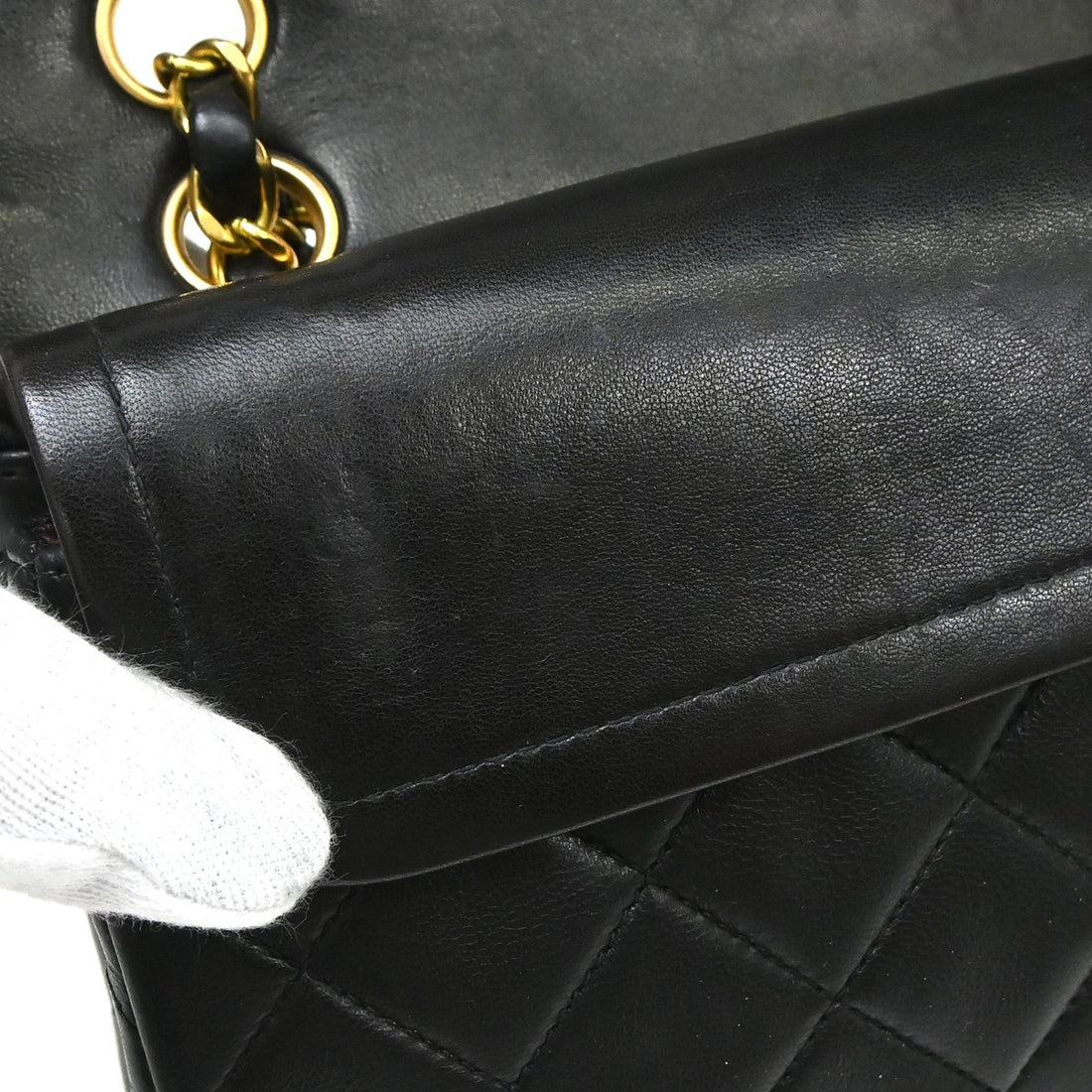 Chanel Small Classic Double Flap in Pelle di Agnello Nero Vintage