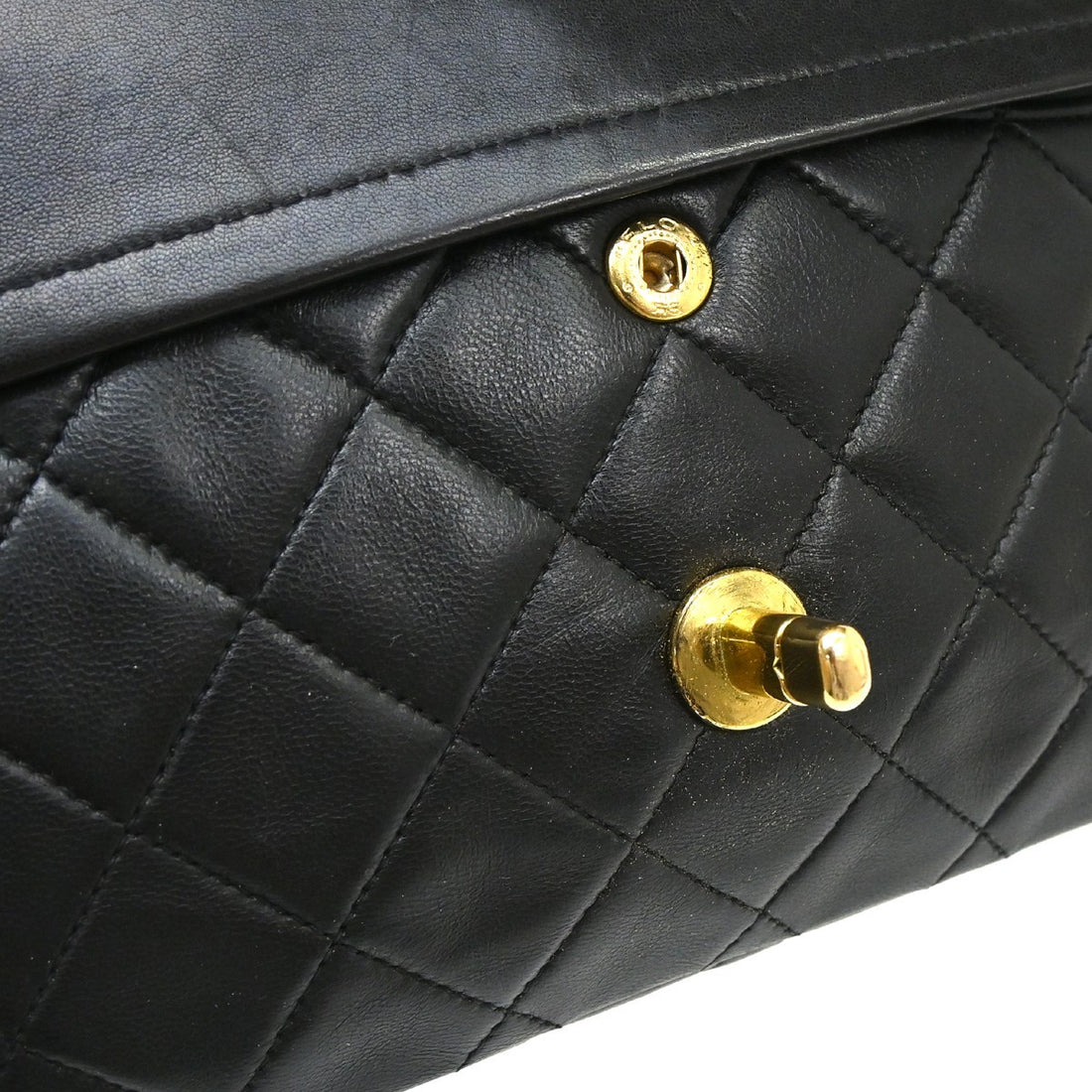 Chanel Small Classic Double Flap in Pelle di Agnello Nero Vintage