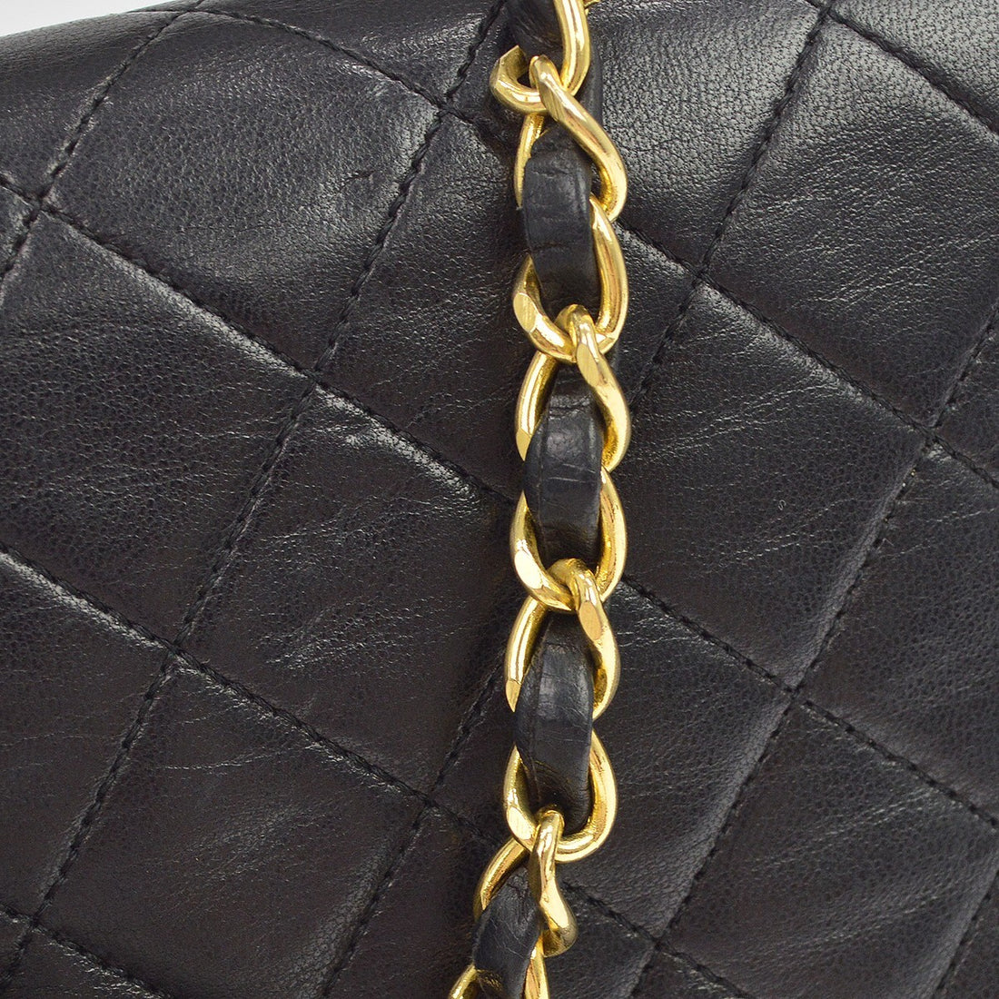 Chanel Small Full Flap Pushlock in Pelle di Agnello Nero Vintage