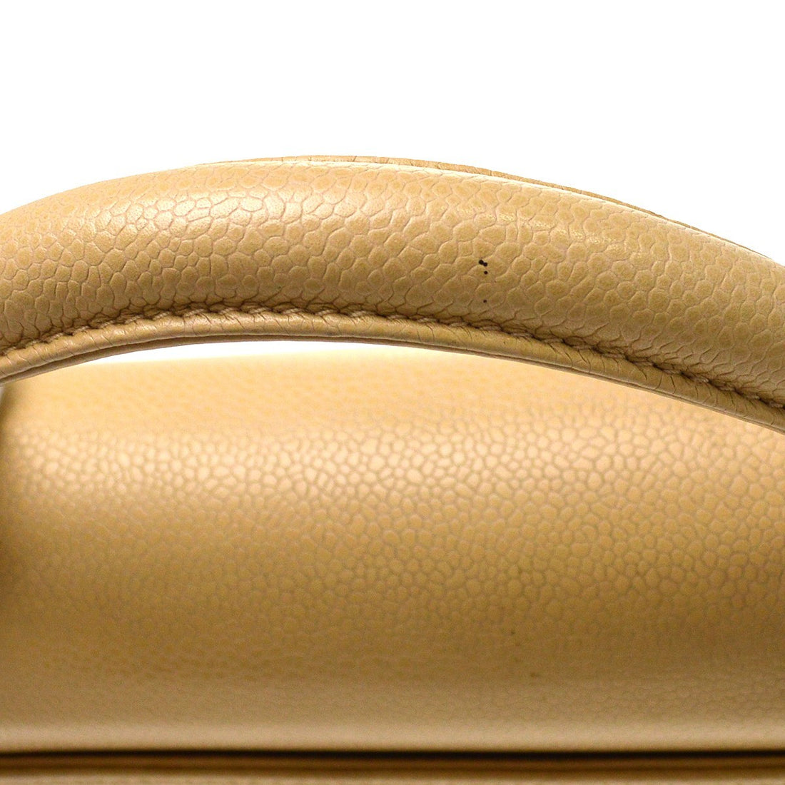 Chanel Top Handle in Pelle di Vitello Beige Vintage