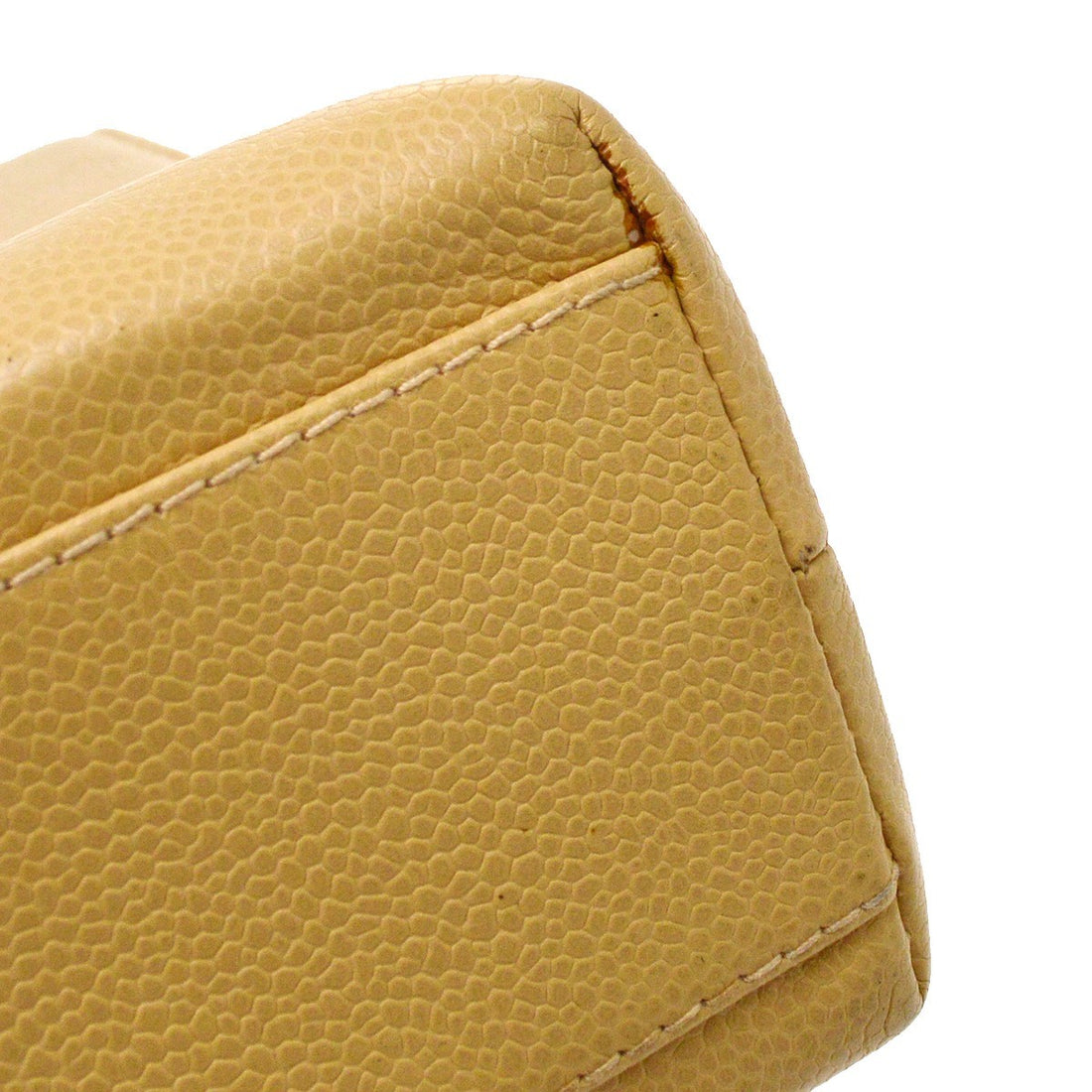 Chanel Top Handle in Pelle di Vitello Beige Vintage